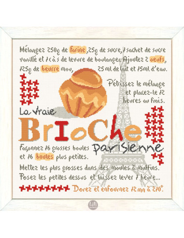 Lili Points - Fiche point de croix compté - La brioche parisienne