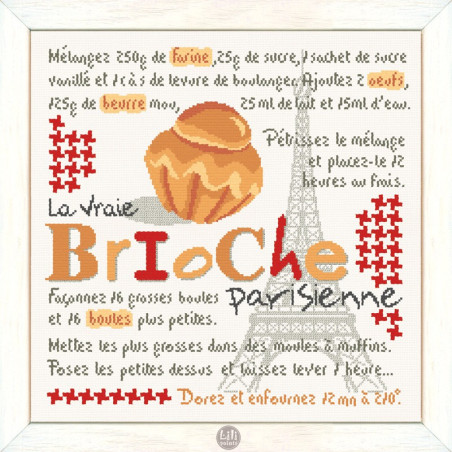 Lili Points - Fiche point de croix compté - La brioche parisienne