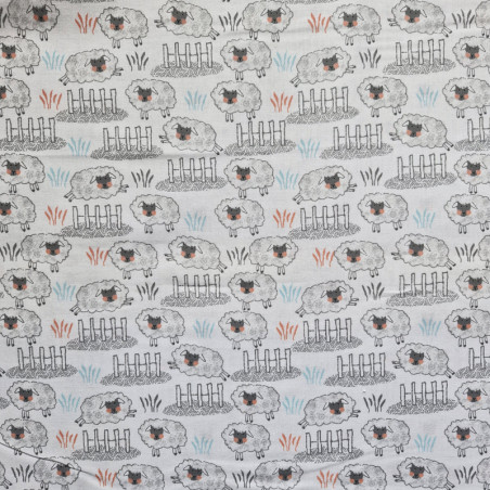 Tissu coton - moutons