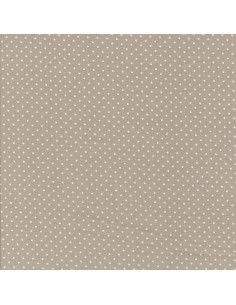 Tissu coton - à pois beige