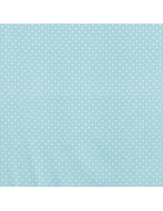 Tissu coton - à pois bleu clair