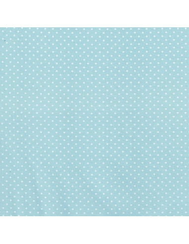 Tissu coton - à pois bleu clair