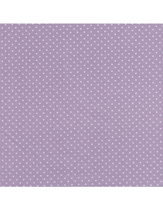 Tissu coton - à pois lilas