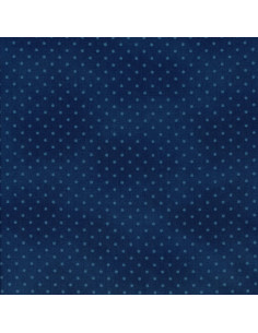 Tissu coton - à pois faux uni bleu foncé