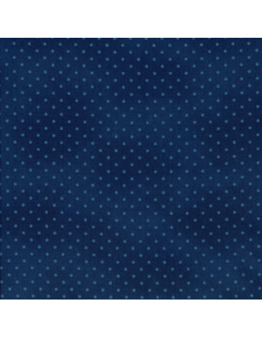Tissu coton - à pois faux uni bleu foncé