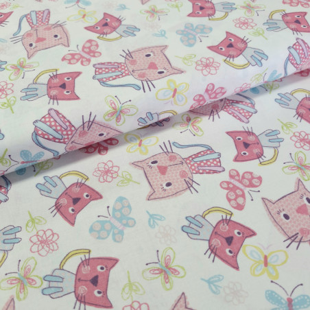 Tissu coton - chats