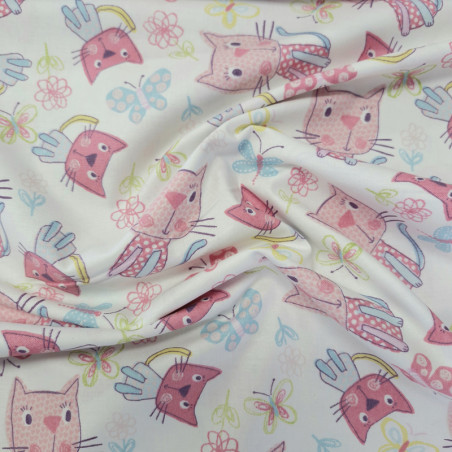 Tissu coton - chats