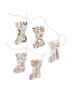 Kit de broderie traditionnelle "Guirlande de Noël" de Un Chat dans l'aiguille