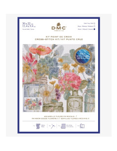 DMC Kit de point de croix compté - Fleurs en bocaux
