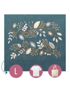 Planche custo de broderie traditionnelle "Isaure" de Un Chat dans l'aiguille