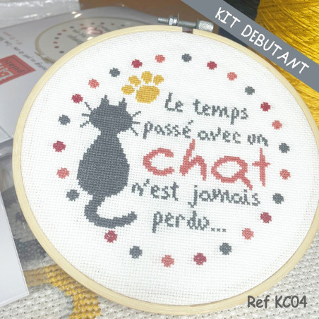 Lili Points - Kit point de croix - Le chat