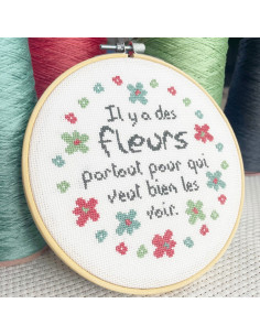 Lili Points - Kit point de croix - Fleurs