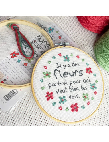 Lili Points - Kit point de croix - Fleurs
