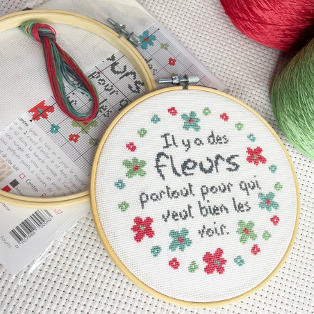 Lili Points - Kit point de croix - Fleurs
