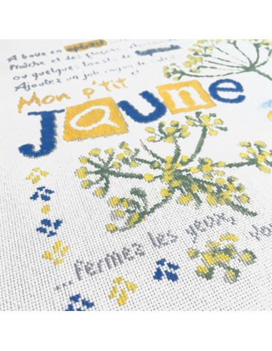 Lili Points - Fiche point de croix compté - Mon p'tit jaune