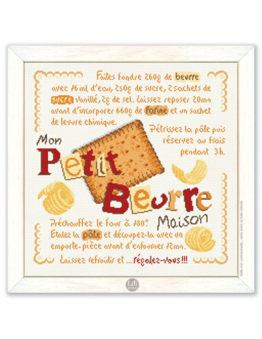 Lili Points - Fiche point de croix compté - Mon p'tit beurre
