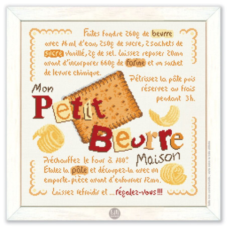 Lili Points - Fiche point de croix compté - Mon p'tit beurre