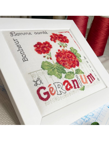 Lili Points - Fiche point de croix compté - Le Géranium