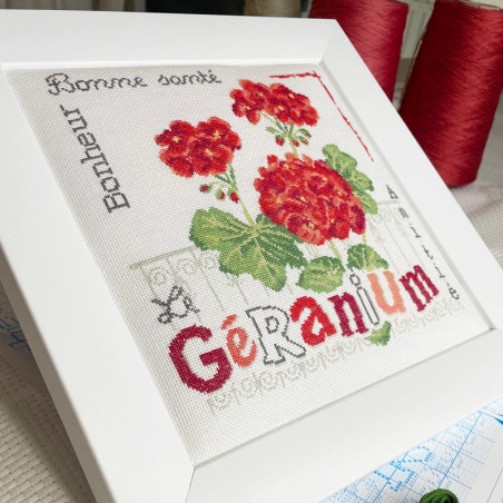 Lili Points - Fiche point de croix compté - Le Géranium