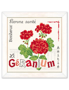 Lili Points - Fiche point de croix compté - Le Géranium