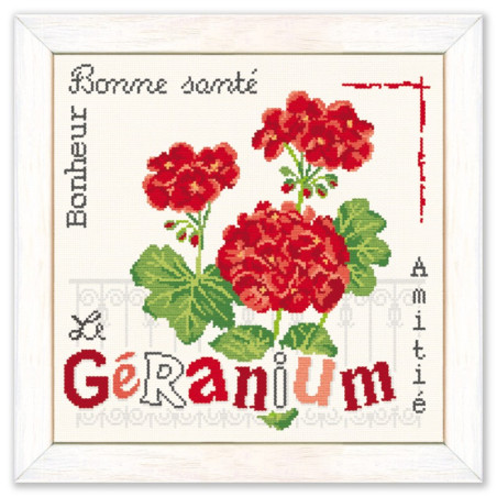 Lili Points - Fiche point de croix compté - Le Géranium