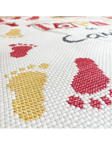 Lili Points - Tapis de sol - Fiche de broderie au point de croix compté