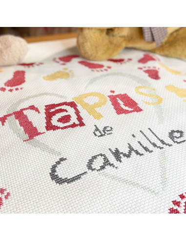 Lili Points - Tapis de sol - Fiche de broderie au point de croix compté
