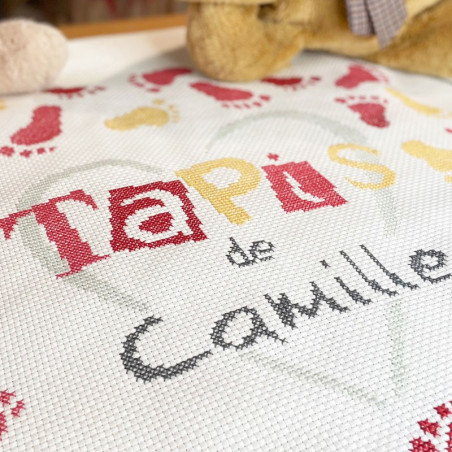 Lili Points - Tapis de sol - Fiche de broderie au point de croix compté