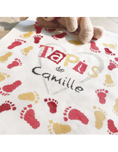 Lili Points - Tapis de sol - Fiche de broderie au point de croix compté