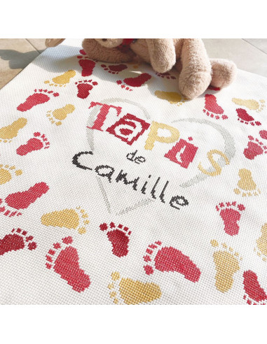 Lili Points - Tapis de sol - Fiche de broderie au point de croix compté
