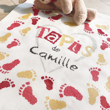 Lili Points - Tapis de sol - Fiche de broderie au point de croix compté
