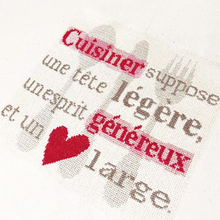 Lili Points - En cuisine - Fiche de broderie au point de croix compté
