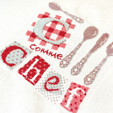 Lili Points - En cuisine - Fiche de broderie au point de croix compté