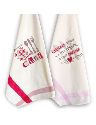 Lili Points - En cuisine - Fiche de broderie au point de croix compté