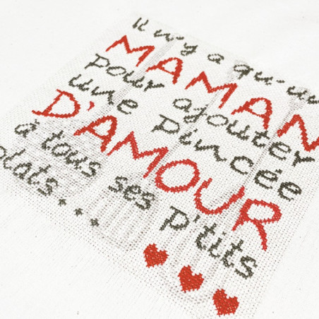 Lili Points - Maman d'amour + Homme indispensable - Fiche de broderie au point de croix compté
