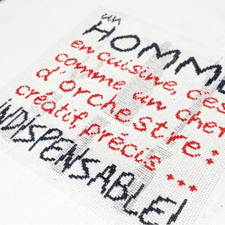 Lili Points - Maman d'amour + Homme indispensable - Fiche de broderie au point de croix compté
