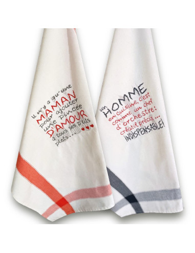 Lili Points - Maman d'amour + Homme indispensable - Fiche de broderie au point de croix compté