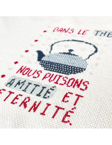 Lili Points - Thé et café - Fiche de broderie au point de croix compté