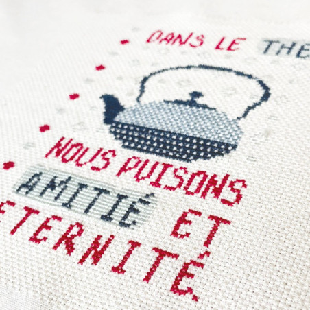 Lili Points - Thé et café - Fiche de broderie au point de croix compté