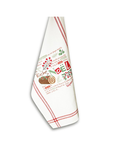 Lili Points - La bûche de Noël - Fiche de broderie au point de croix compté