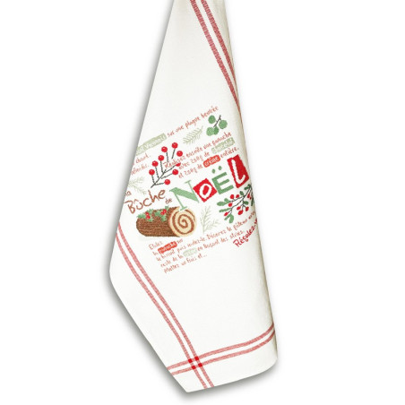 Lili Points - La bûche de Noël - Fiche de broderie au point de croix compté