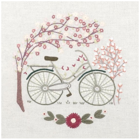 Kit de broderie traditionnelle "Com'1 air de printemps" de Un Chat dans l'aiguille