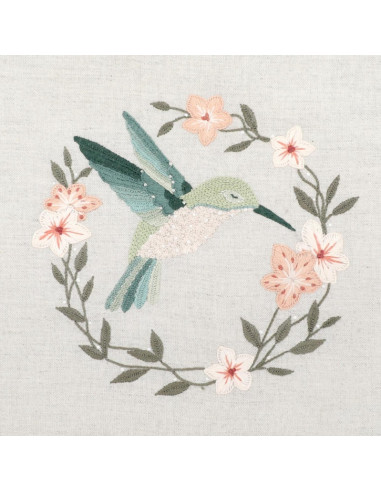 Kit de broderie traditionnelle "L'envol du colibri" de Un Chat dans l'aiguille