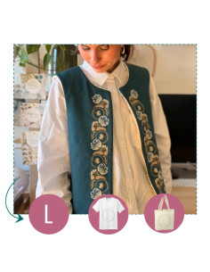 Planche custo de broderie traditionnelle "Apolline" de Un Chat dans l'aiguille