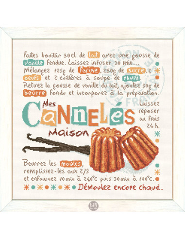 Lili Points - Fiche point de croix compté - Les cannelés
