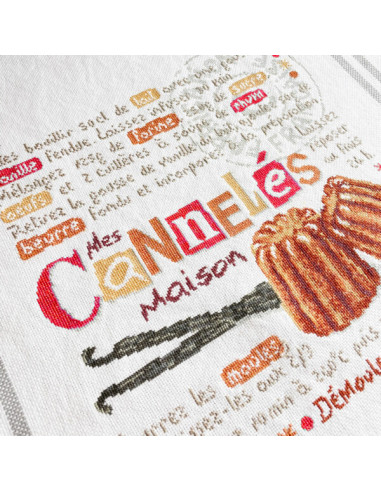 Lili Points - Fiche point de croix compté - Les cannelés