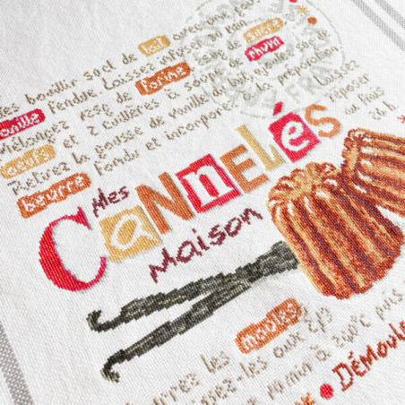 Lili Points - Fiche point de croix compté - Les cannelés
