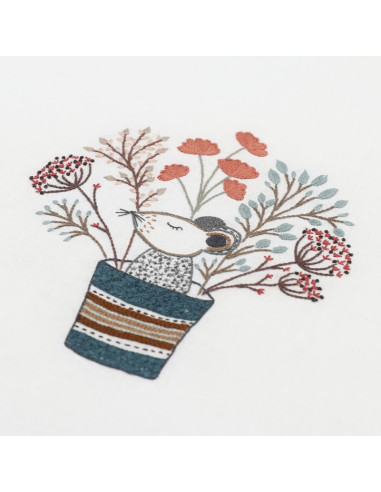 Kit de broderie traditionnelle "Rémi la souris" de Un Chat dans l'aiguille