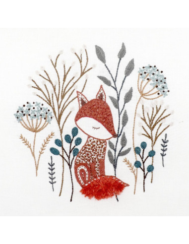 Kit de broderie traditionnelle "Gaspard le renard" de Un Chat dans l'aiguille