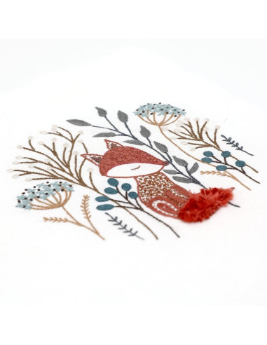 Kit de broderie traditionnelle "Gaspard le renard" de Un Chat dans l'aiguille